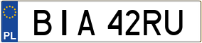 Trailer License Plate